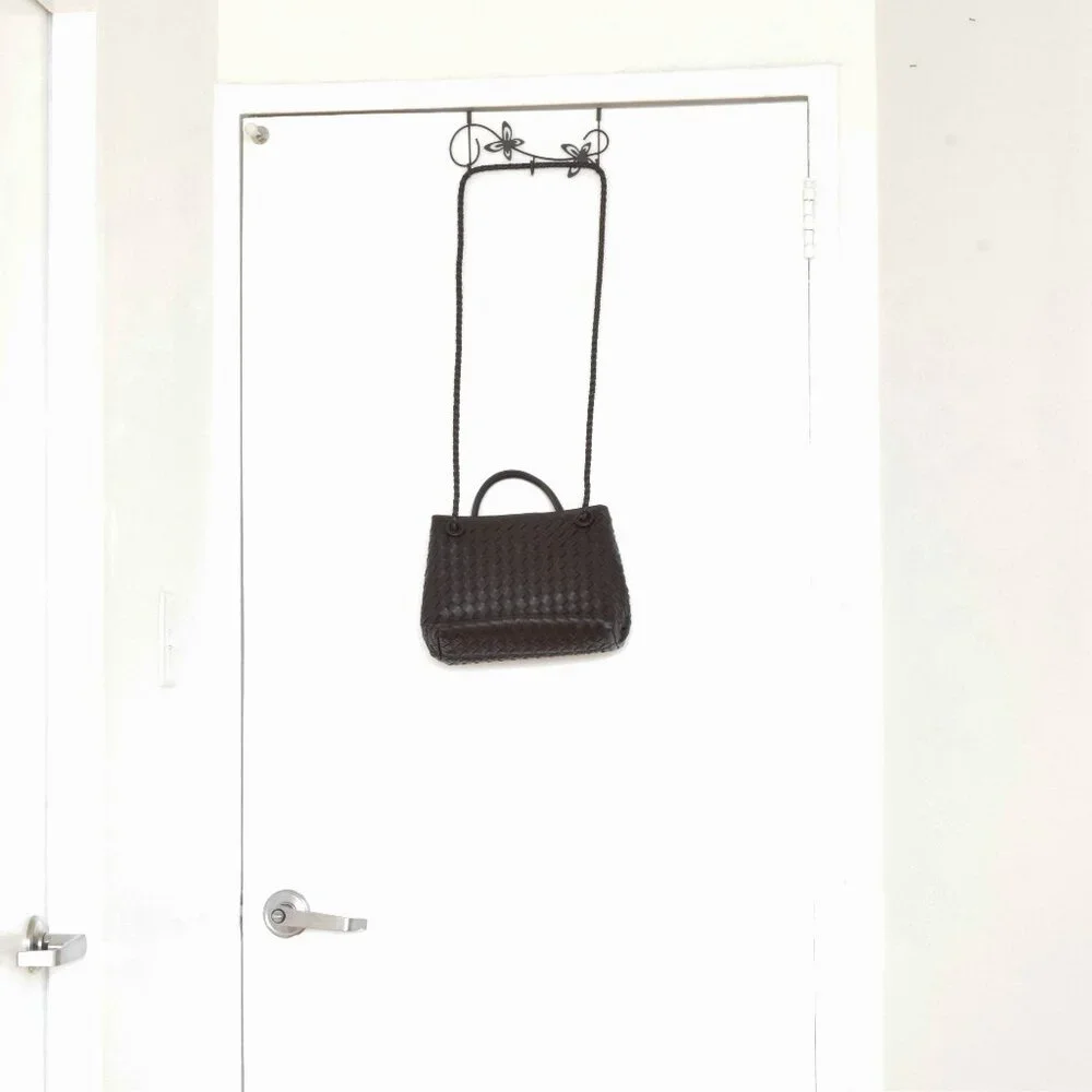 Woven Sheepskin Leather Bow Shoulder / Crossbody Bag - Picture 3 of 6
